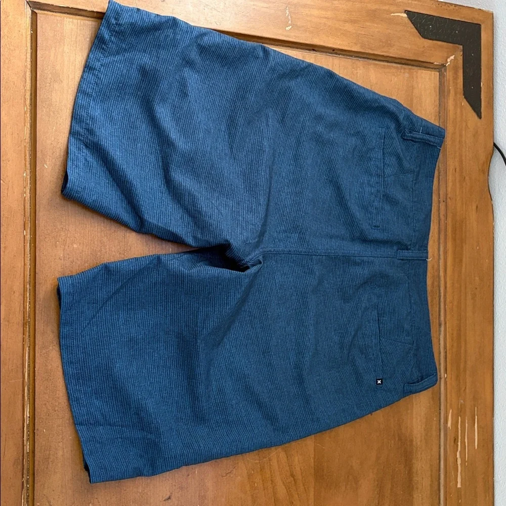 Hurley Men's Deep Blue Flat Front Shorts Suze 29